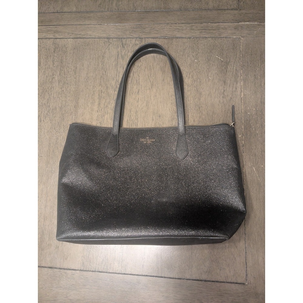 Kate Spade New York "Joeley Lola" Black Glitter Tote